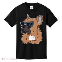 Cool French Bulldog Sunglasses Kids T-Shirt thumb 0