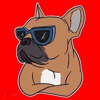 Cool French Bulldog Sunglasses Santa Hat thumb 1