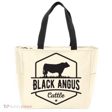 Cow Farmer Black Angus Cattle Tote Bag