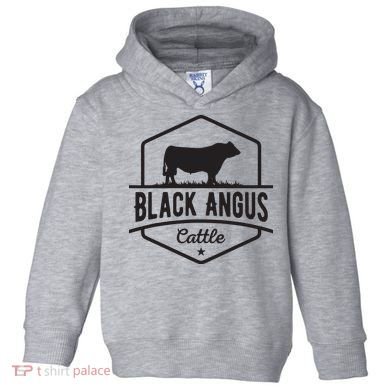Cow Farmer Black Angus Cattle Toddler Hoodie