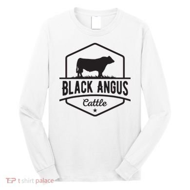 Cow Farmer Black Angus Cattle Long Sleeve Shirt