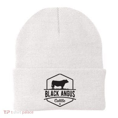 Cow Farmer Black Angus Cattle Beanie