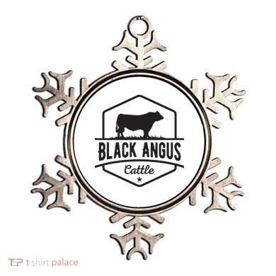 Cow Farmer Black Angus Cattle Ornament