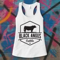Cow Farmer Black Angus Cattle Women's Tank Top thumb 3
