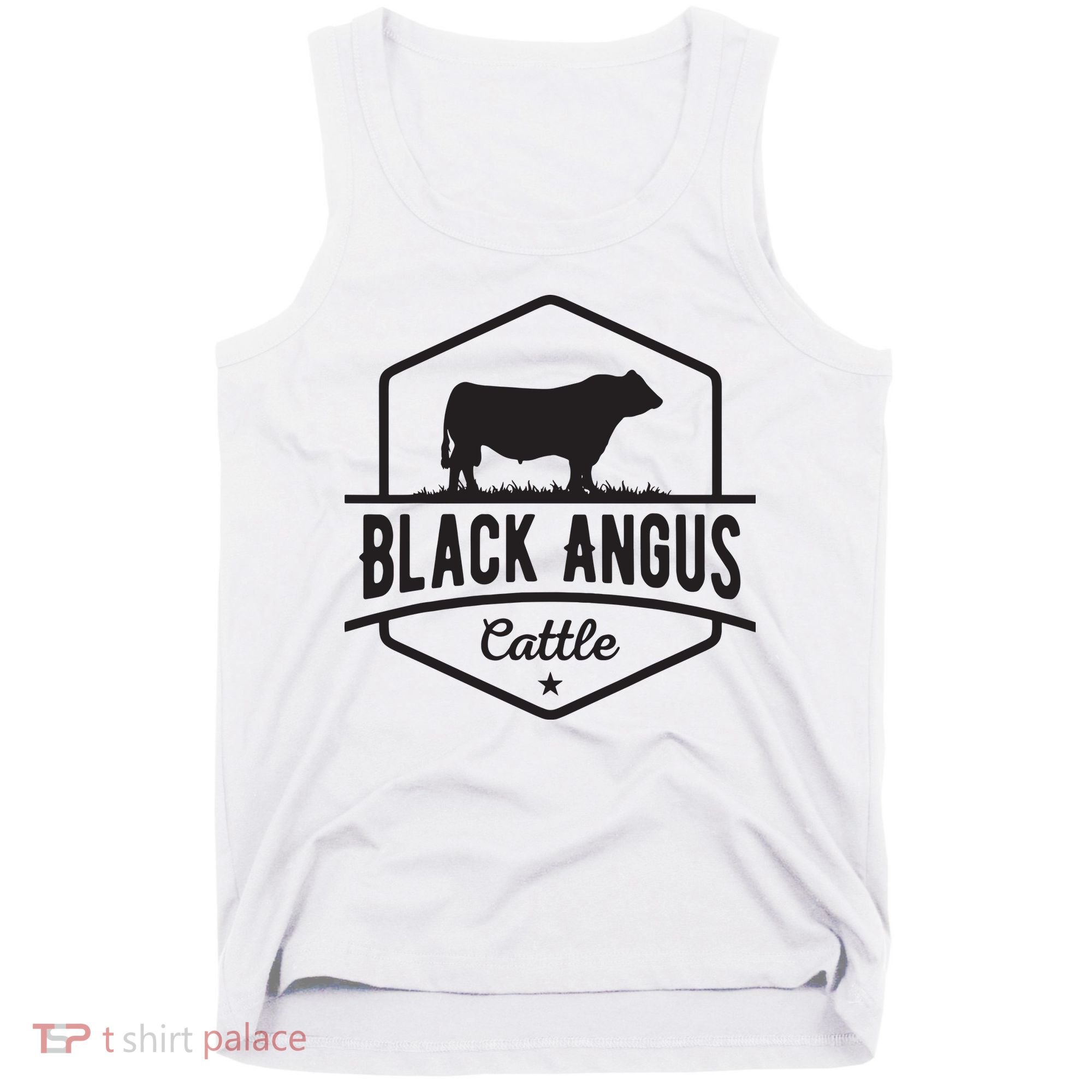 Cow Farmer Black Angus Cattle Tank Top