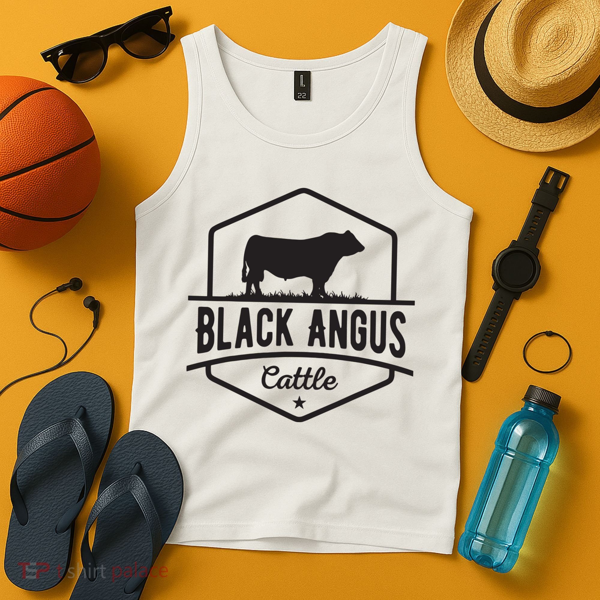 Cow Farmer Black Angus Cattle Tank Top