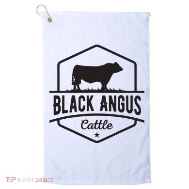 Cow Farmer Black Angus Cattle Golf Towel