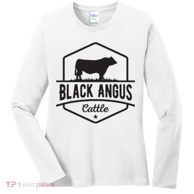 Cow Farmer Black Angus Cattle Women's Long Sleeve Shirt