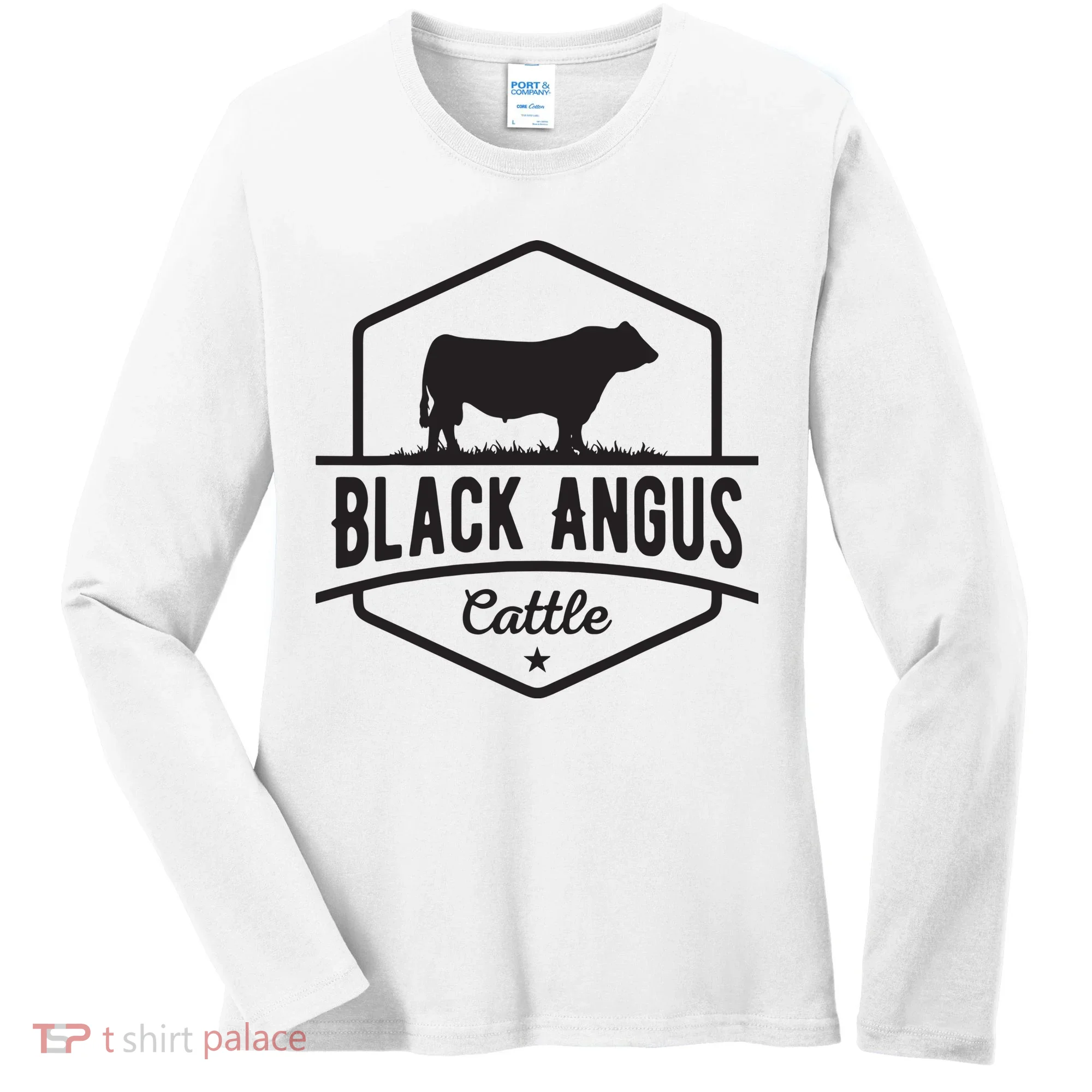 Cow Farmer Black Angus Cattle Women's Long Sleeve Shirt