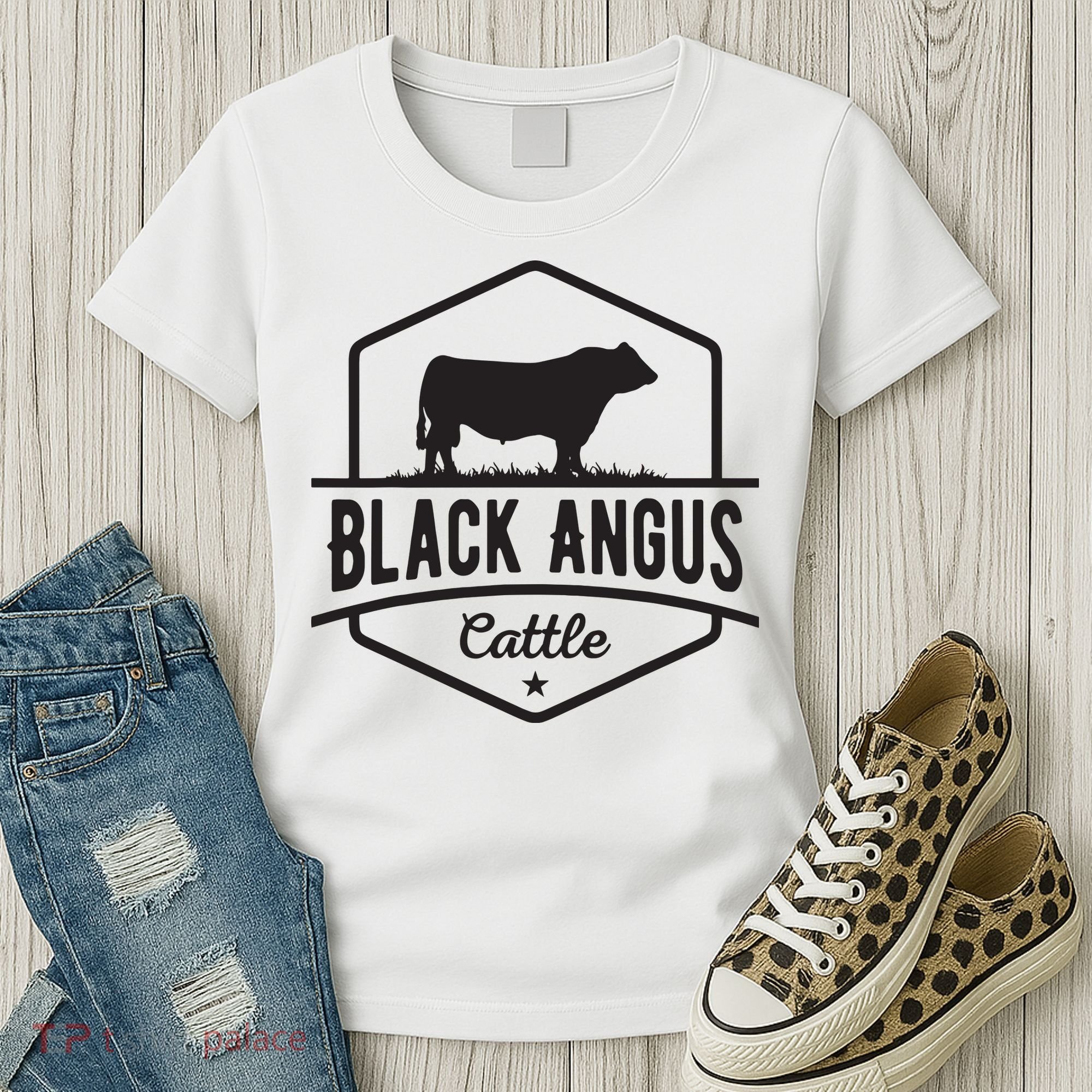Cow Farmer Black Angus Cattle Women's T-Shirt