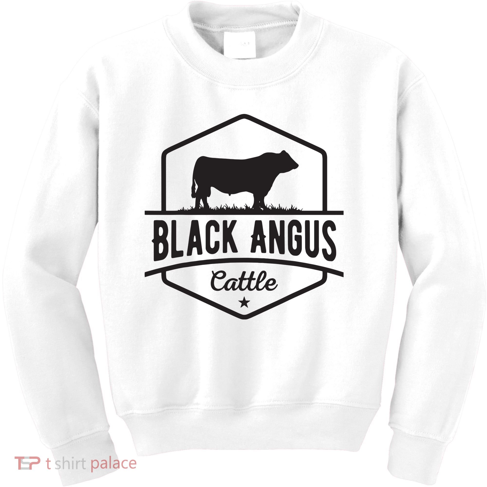 Cow Farmer Black Angus Cattle Kids Sweatshirt