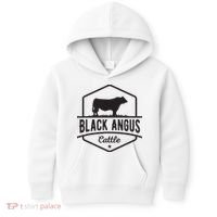Cow Farmer Black Angus Cattle Kids Hoodie thumb 0