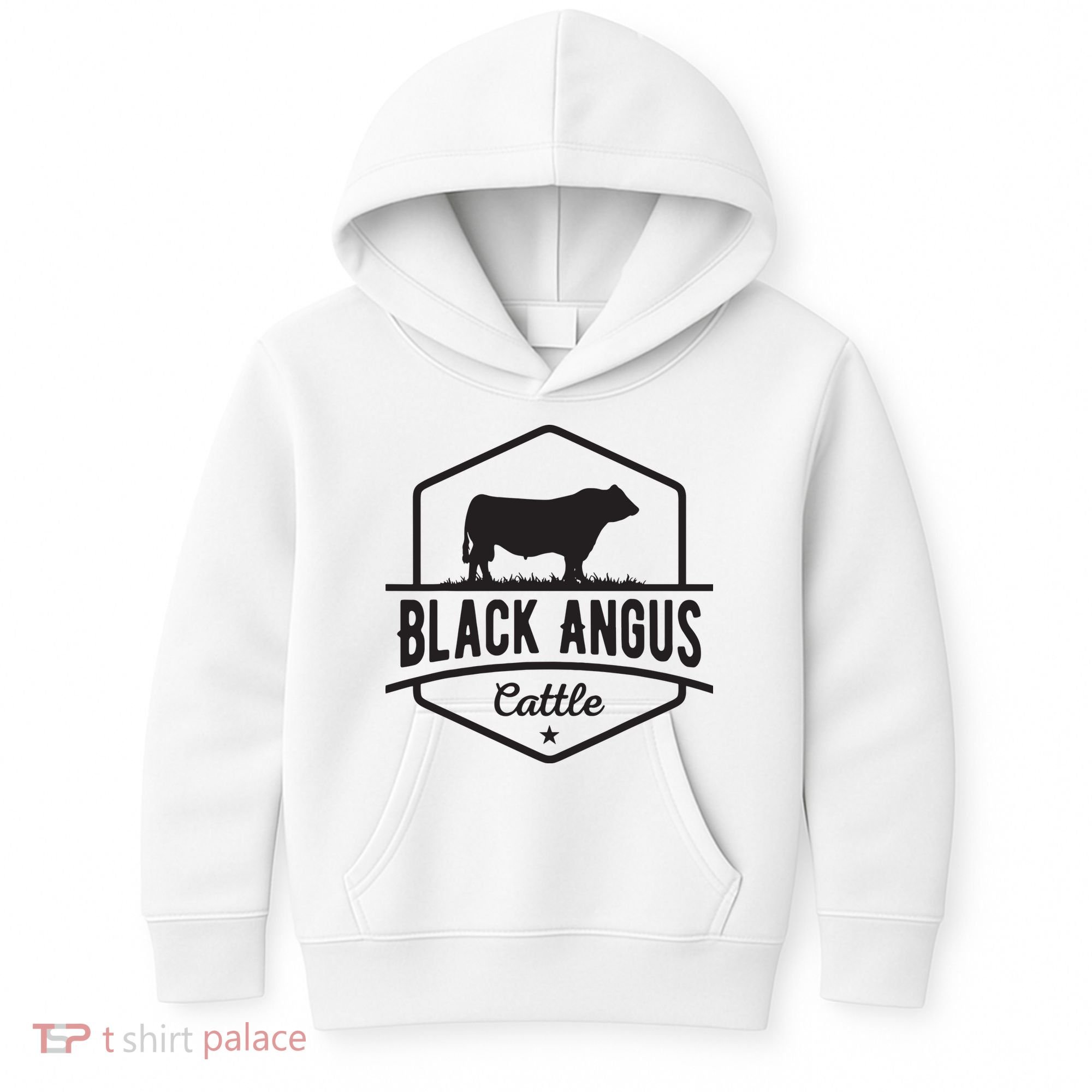 Cow Farmer Black Angus Cattle Kids Hoodie