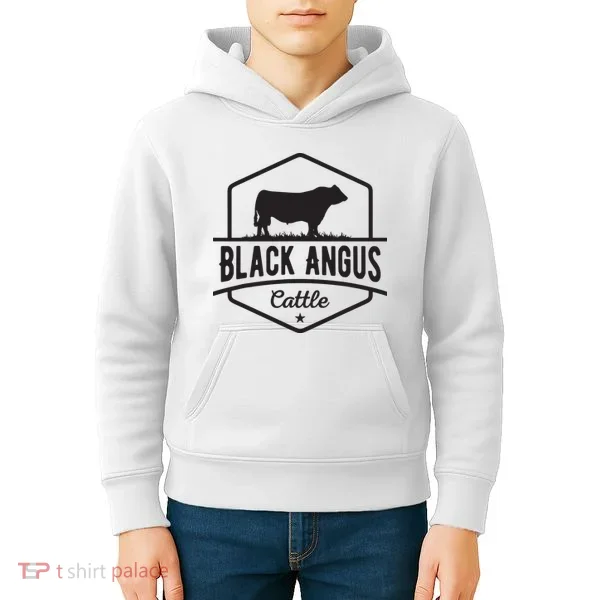 Cow Farmer Black Angus Cattle Kids Hoodie
