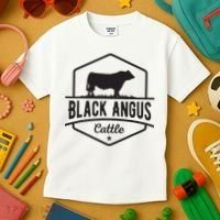 Cow Farmer Black Angus Cattle Kids T-Shirt thumb 3