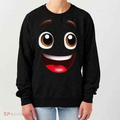 Cartoon Face Brown Eyes Women's Sweatshirt