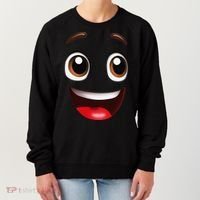 Cartoon Face Brown Eyes Women's Sweatshirt thumb 0