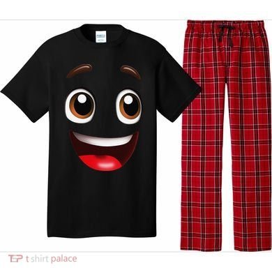 Cartoon Face Brown Eyes Pajama Set