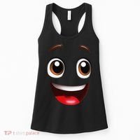 Cartoon Face Brown Eyes Women's Tank Top thumb 0