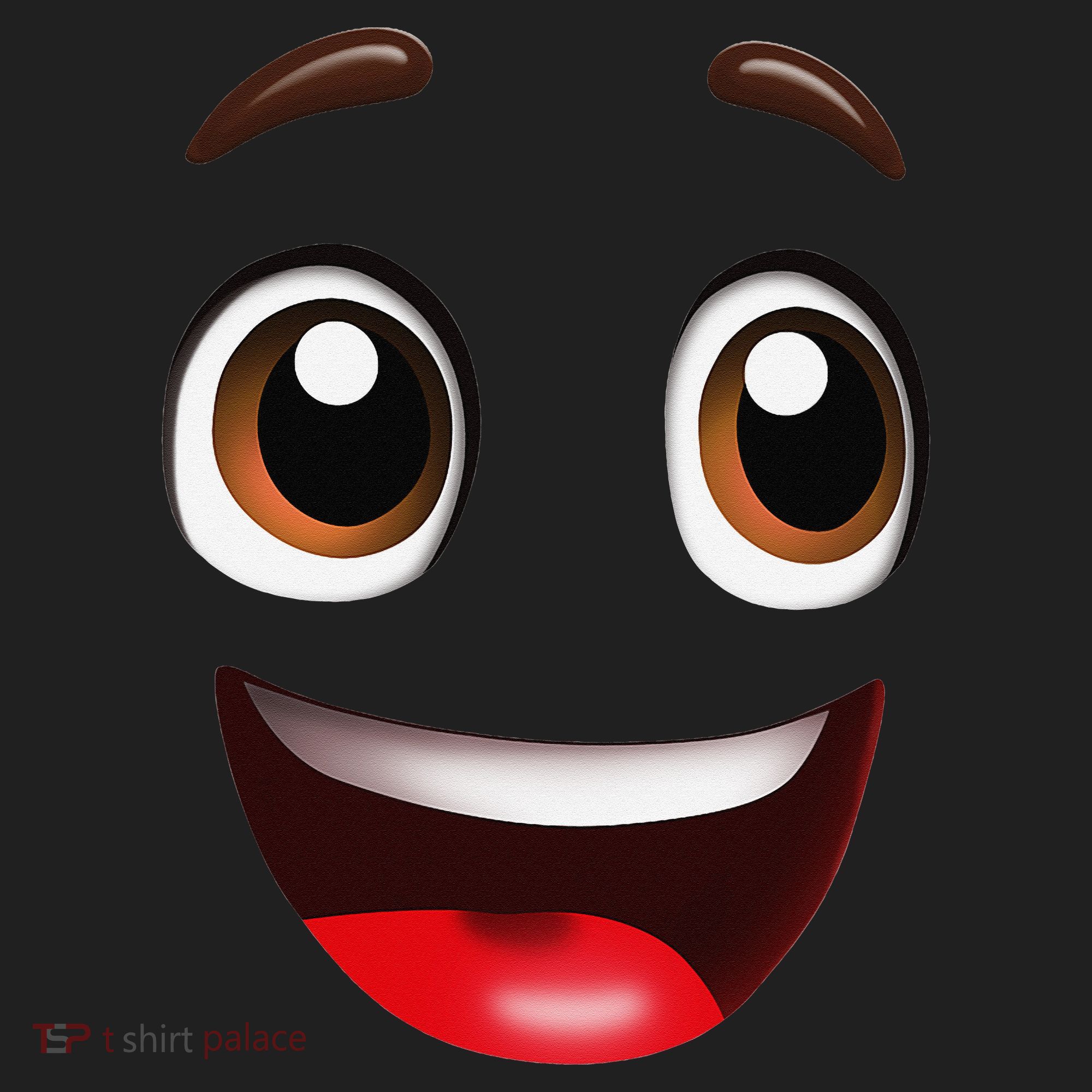 Cartoon Face Brown Eyes Hat