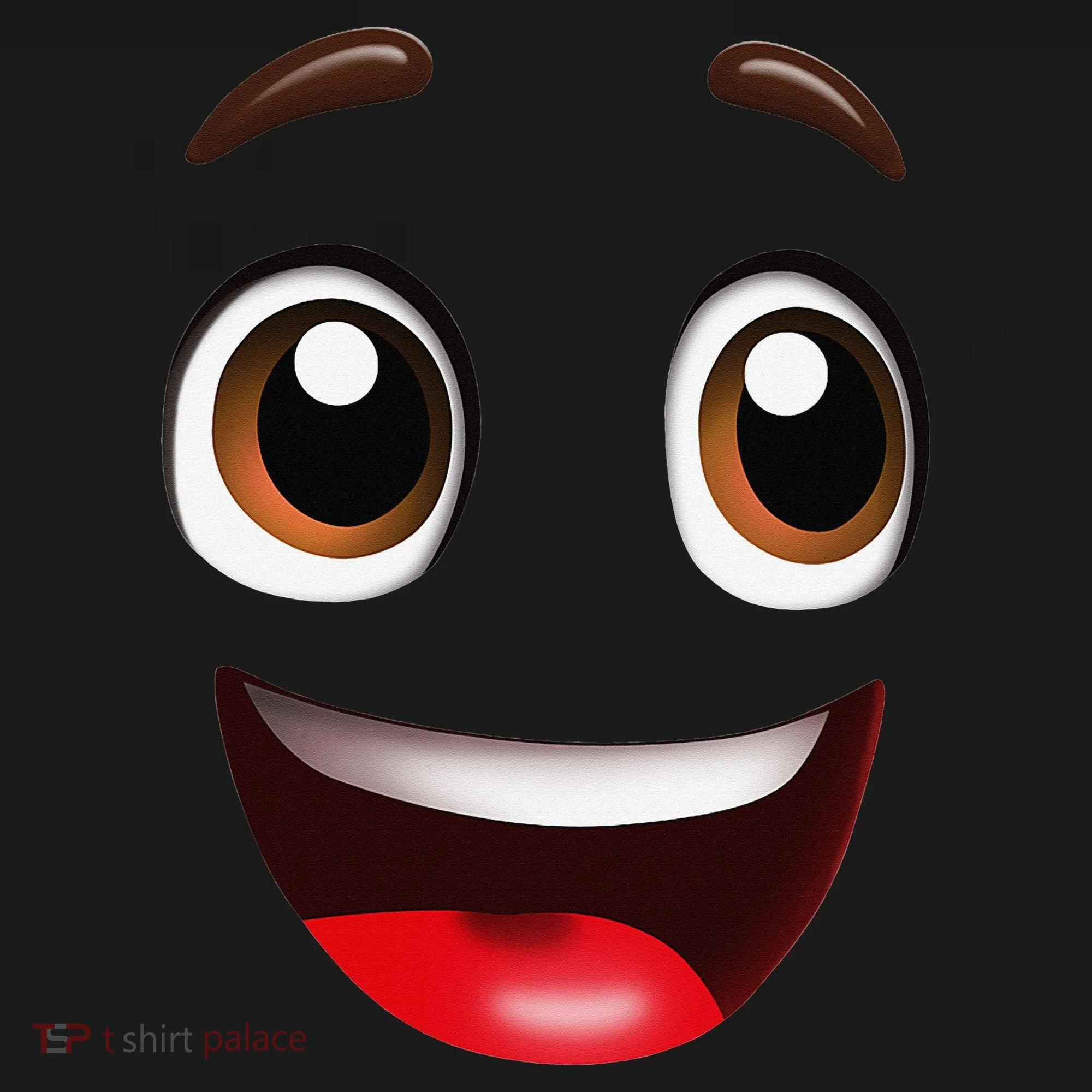 Cartoon Face Brown Eyes Tank Top