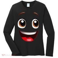 Cartoon Face Brown Eyes Women's Long Sleeve Shirt thumb 0