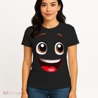 Cartoon Face Brown Eyes Women's T-Shirt thumb 4
