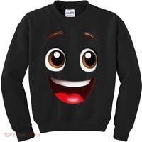 Cartoon Face Brown Eyes Kids Sweatshirt thumb 0