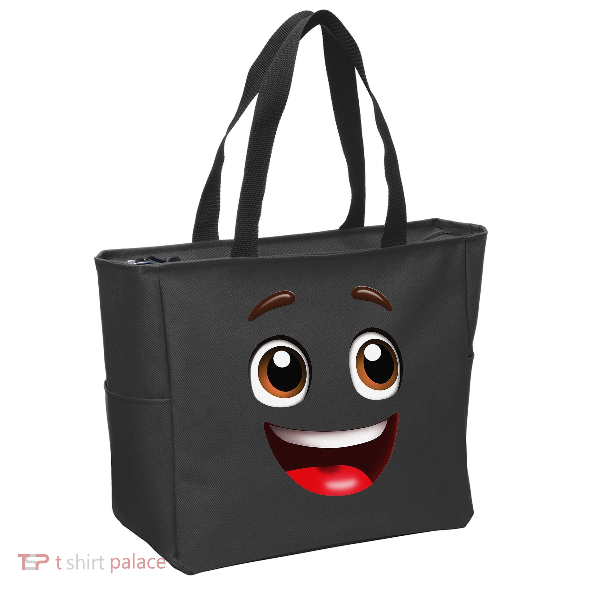 Cartoon Face Brown Eyes Tote Bag