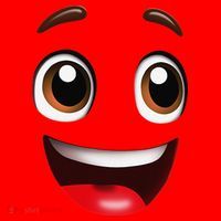 Cartoon Face Brown Eyes Santa Hat thumb 1