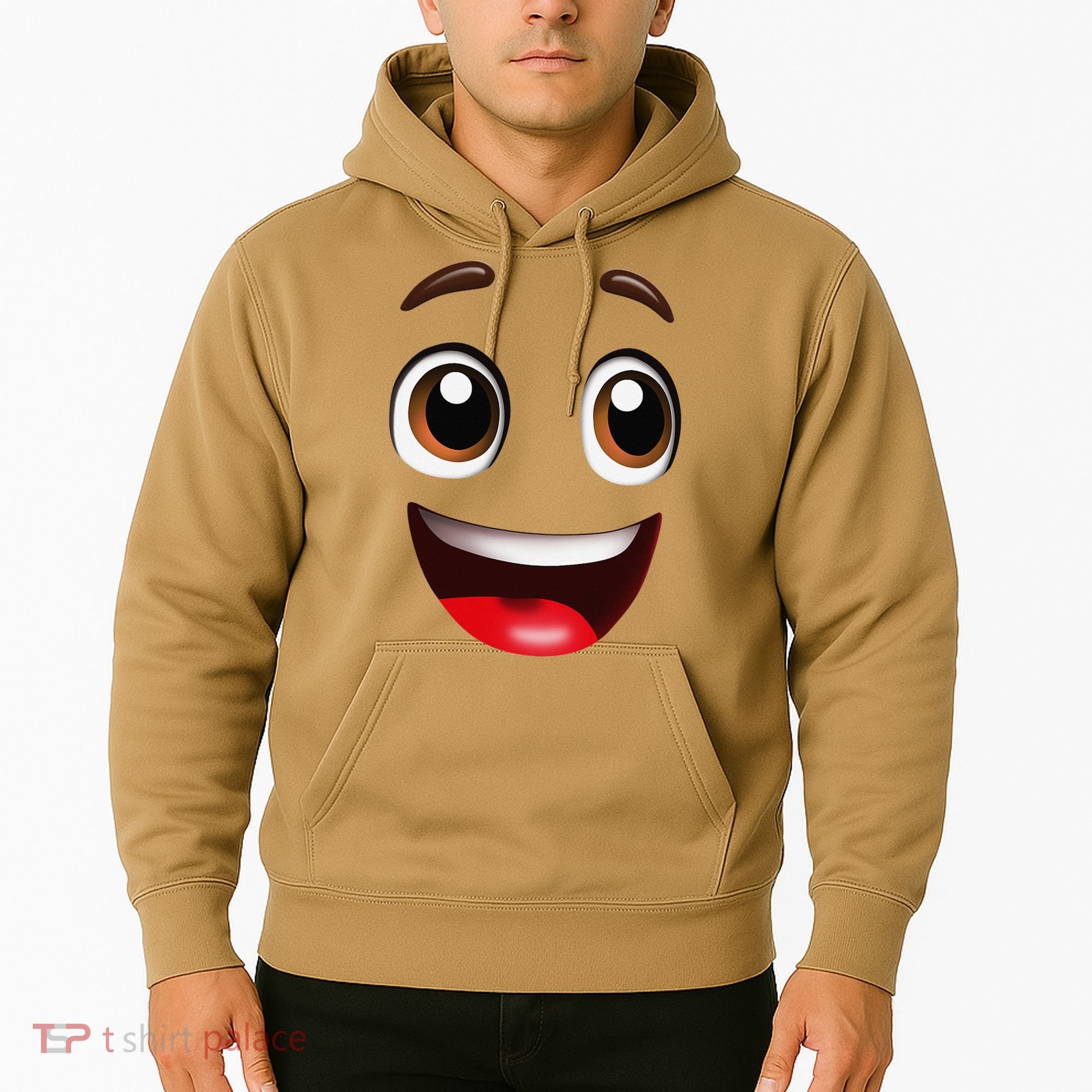 Cartoon Face Brown Eyes Hoodie