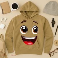 Cartoon Face Brown Eyes Hoodie thumb 3