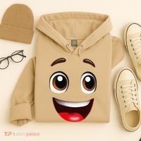 Cartoon Face Brown Eyes Hoodie thumb 4
