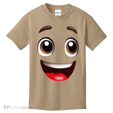 Cartoon Face Brown Eyes Kids T-Shirt