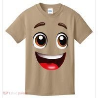 Cartoon Face Brown Eyes Kids T-Shirt thumb 0