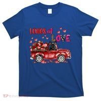 Cute French Bulldog Dog Driving Red Truck Happy Valentine's Gift T-Shirt thumb 0