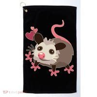 Cute Funny Baby Opossum Golf Towel thumb 0