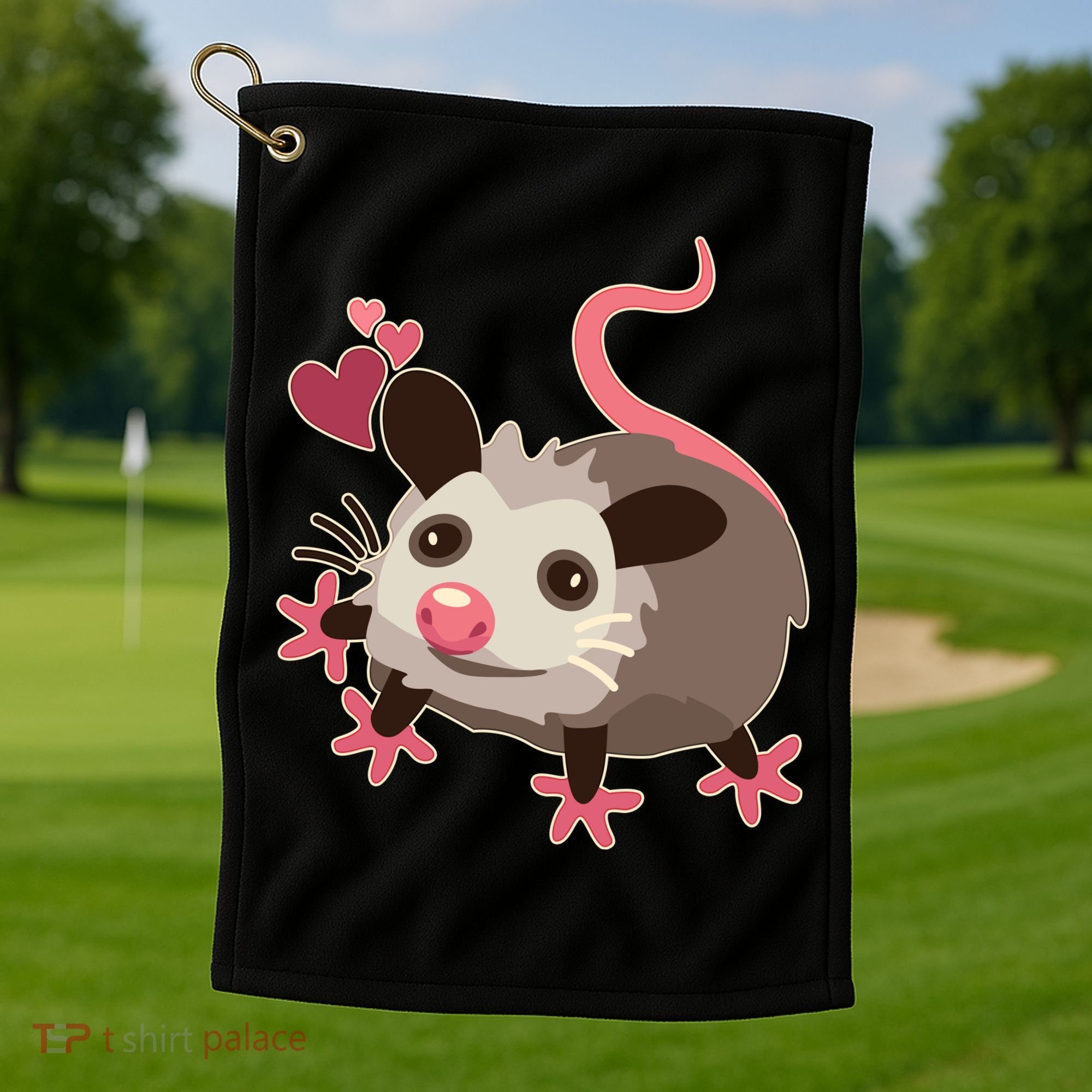 Cute Funny Baby Opossum Golf Towel