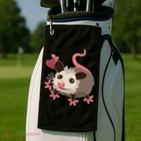 Cute Funny Baby Opossum Golf Towel thumb 2