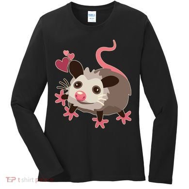 Cute Funny Baby Opossum Women's Long Sleeve Shirt