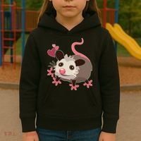 Cute Funny Baby Opossum Kids Hoodie thumb 3