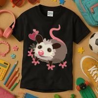 Cute Funny Baby Opossum Kids T-Shirt thumb 3