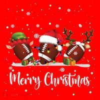 Christmas Football Ball Reindeer Santa Elf Gift Gi Gift Santa Hat thumb 1