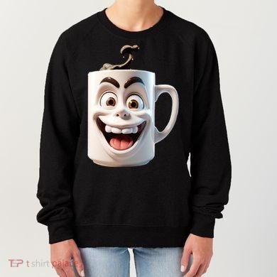 Crazy Face Coffee Character Women's Sweatshirt