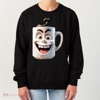 Crazy Face Coffee Character Women's Sweatshirt thumb 0