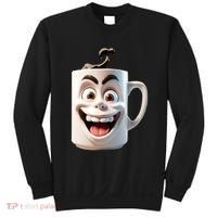 Crazy Face Coffee Character Sweatshirt thumb 0