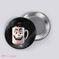 Crazy Face Coffee Character Button thumb 0