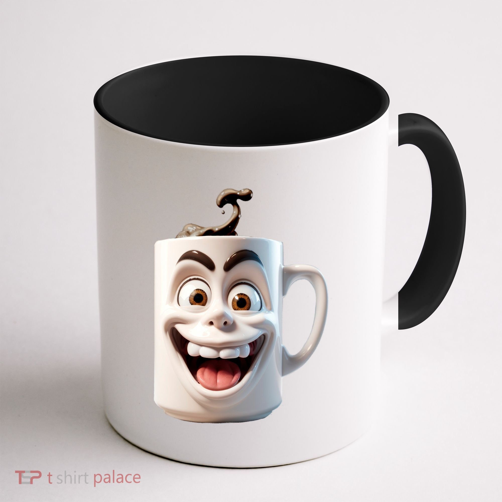 Crazy Face Coffee Character Coffee Mug