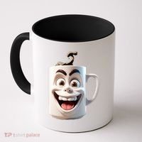 Crazy Face Coffee Character Coffee Mug thumb 0