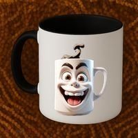 Crazy Face Coffee Character Coffee Mug thumb 2